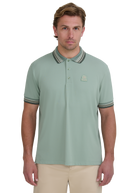 Sandbanks Gradient Rib Polo Shirt - Sage
