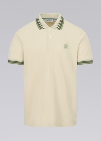 Sandbanks Gradient Rib Polo Shirt - Stone