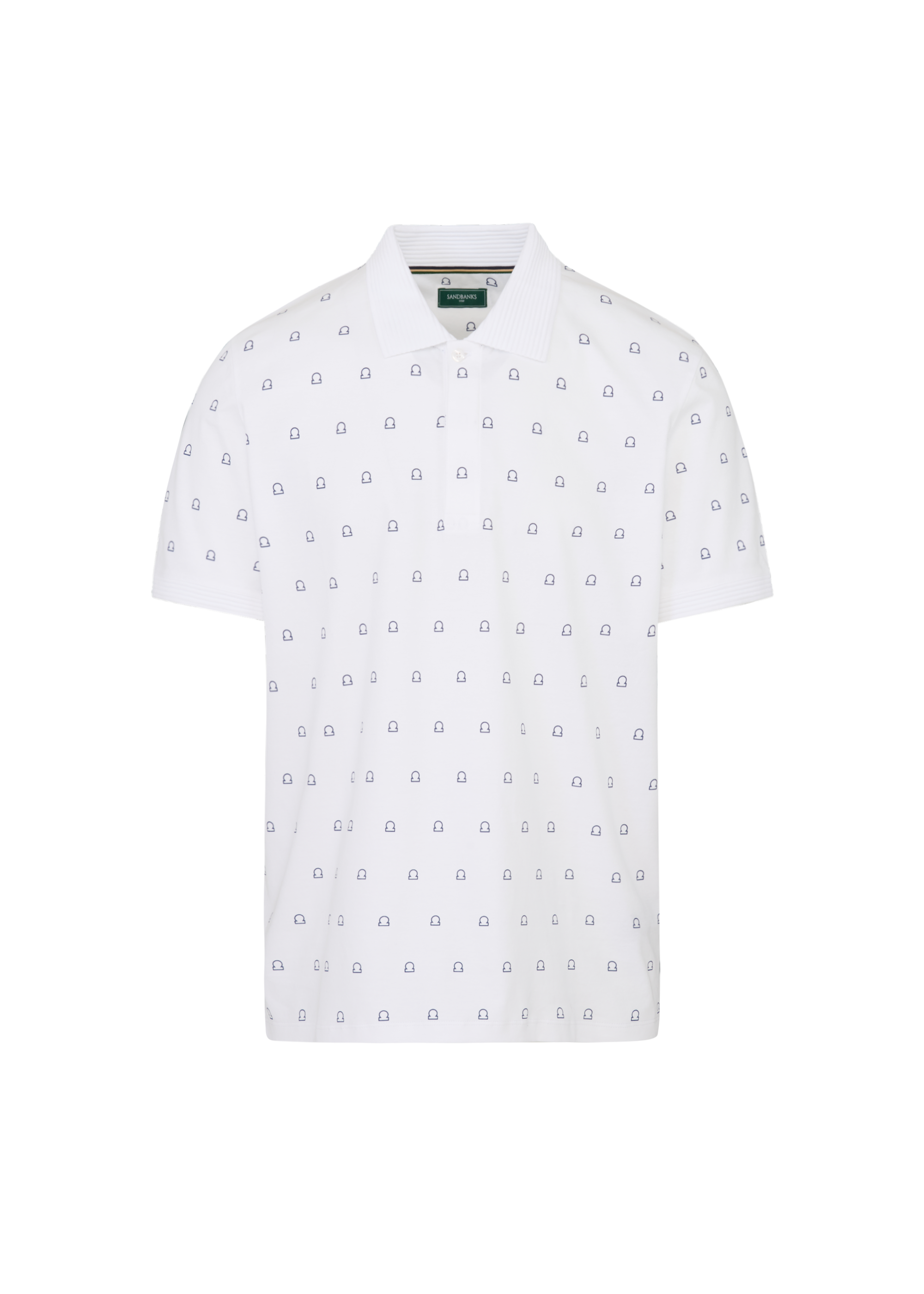 Sandbanks Golf Micro Logo Polo Shirt - White