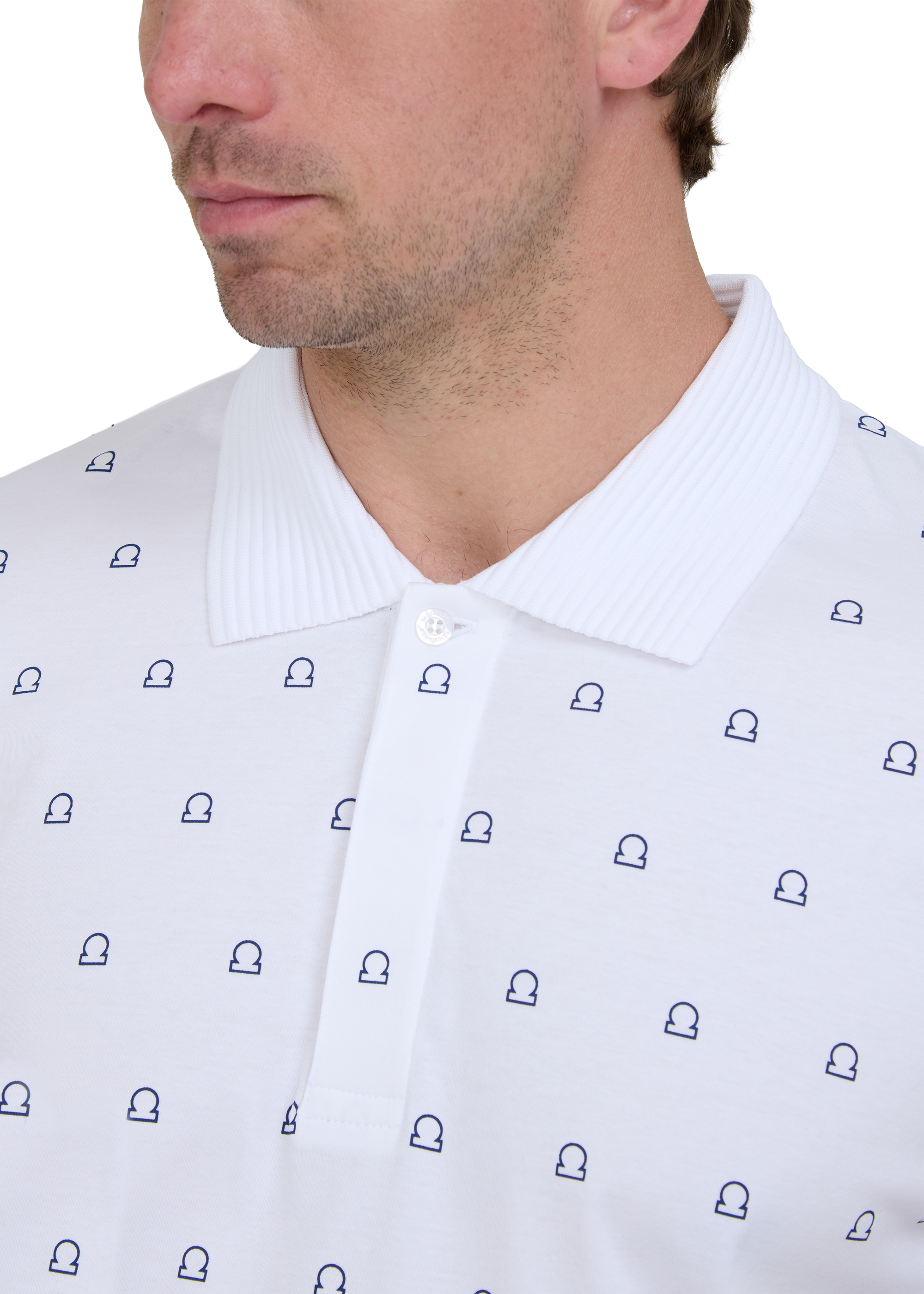 Sandbanks Golf Micro Logo Polo Shirt - White