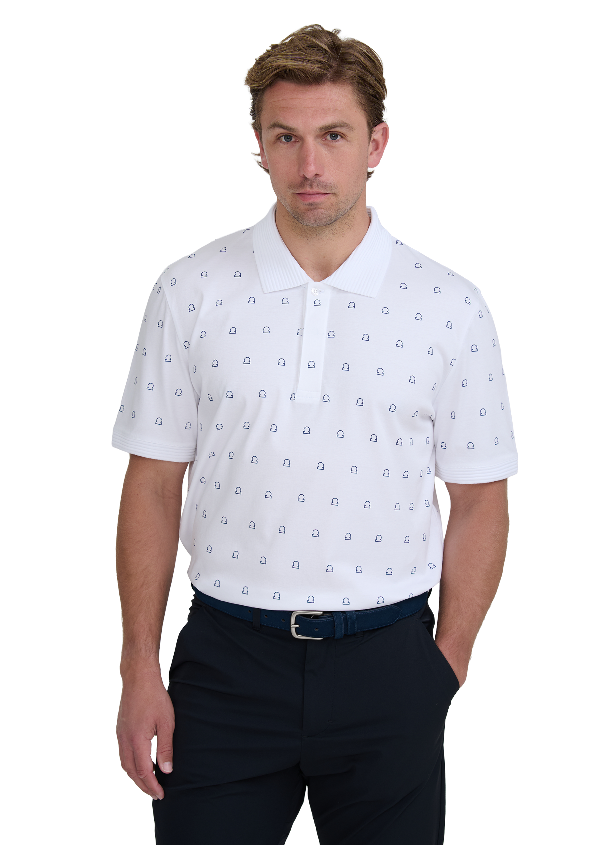 Sandbanks Golf Micro Logo Polo Shirt - White