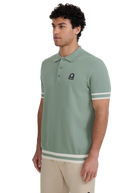 Stripe Hem Polo Shirt - Sage