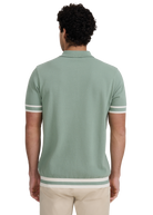 Stripe Hem Polo Shirt - Sage
