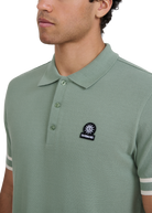 Stripe Hem Polo Shirt - Sage