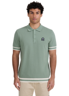 Stripe Hem Polo Shirt - Sage