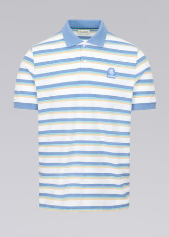 Sandbanks Tri-colour Fade Stripe Polo Shirt - Multi