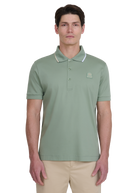Tri-Colour Tipped 3-Button Polo Shirt - Sage