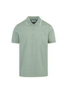 Tri-Colour Tipped 3-Button Polo Shirt - Sage