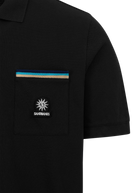 Sandbanks Tri-Colour Pocket Polo Shirt - Black