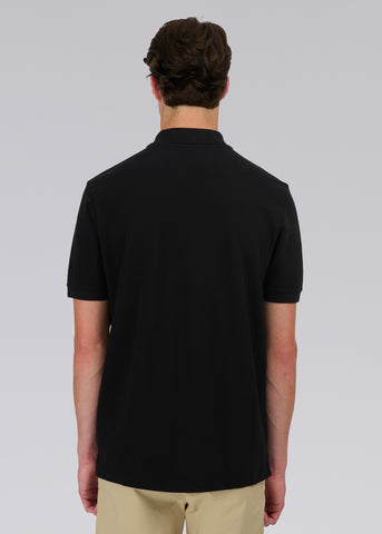 Sandbanks Tri-Colour Pocket Polo Shirt - Black