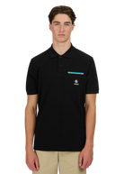 Sandbanks Tri-Colour Pocket Polo Shirt - Black