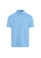 Raglan Panel Piped Polo - Dusty Blue