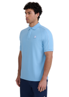 Raglan Panel Piped Polo - Dusty Blue