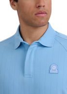 Raglan Panel Piped Polo - Dusty Blue