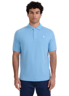Raglan Panel Piped Polo - Dusty Blue