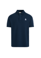 Raglan Panel Piped Polo - Navy