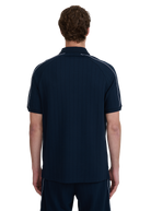 Raglan Panel Piped Polo - Navy