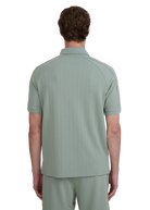 Raglan Panel Piped Polo Shirt - Sage