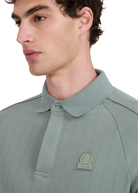 Raglan Panel Piped Polo Shirt - Sage
