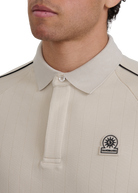 Raglan Panel Piped Polo - Stone