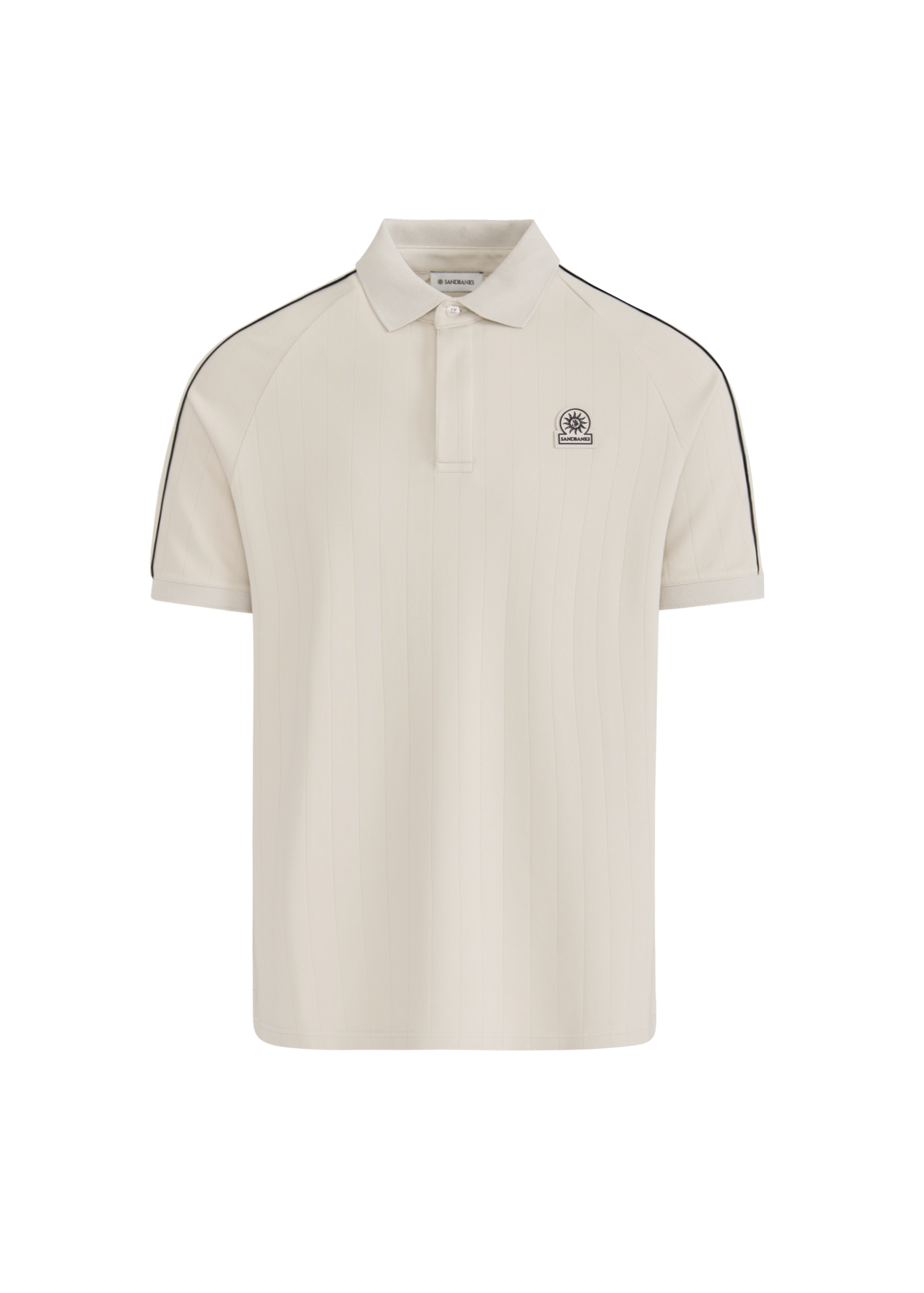 Raglan Panel Piped Polo - Stone