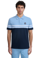 Contrast Stripe Appliqué Polo Shirt - Navy