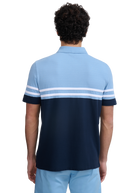 Contrast Stripe Appliqué Polo Shirt - Navy