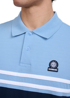 Contrast Stripe Appliqué Polo Shirt - Navy