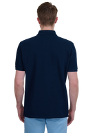 Tri-Colour Zip Polo Shirt - Navy