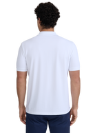 Tri-Colour Zip Polo Shirt - White