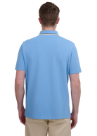 Sandbanks Stripe Tape Placket Polo - Dusty Blue