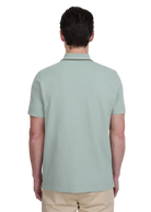 Sandbanks Stripe Tape Placket Polo - Sage