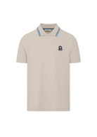 Sandbanks Stripe Tape Placket Polo - Stone