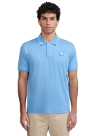 Contrast Piped Polo Shirt - Dusty Blue