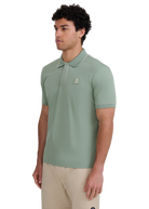 Contrast Piped Polo Shirt - Sage