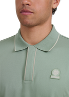 Contrast Piped Polo Shirt - Sage