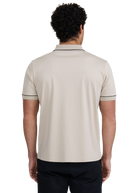 Contrast Piped Polo Shirt - Stone