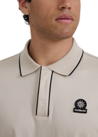 Contrast Piped Polo Shirt - Stone