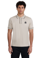 Contrast Piped Polo Shirt - Stone