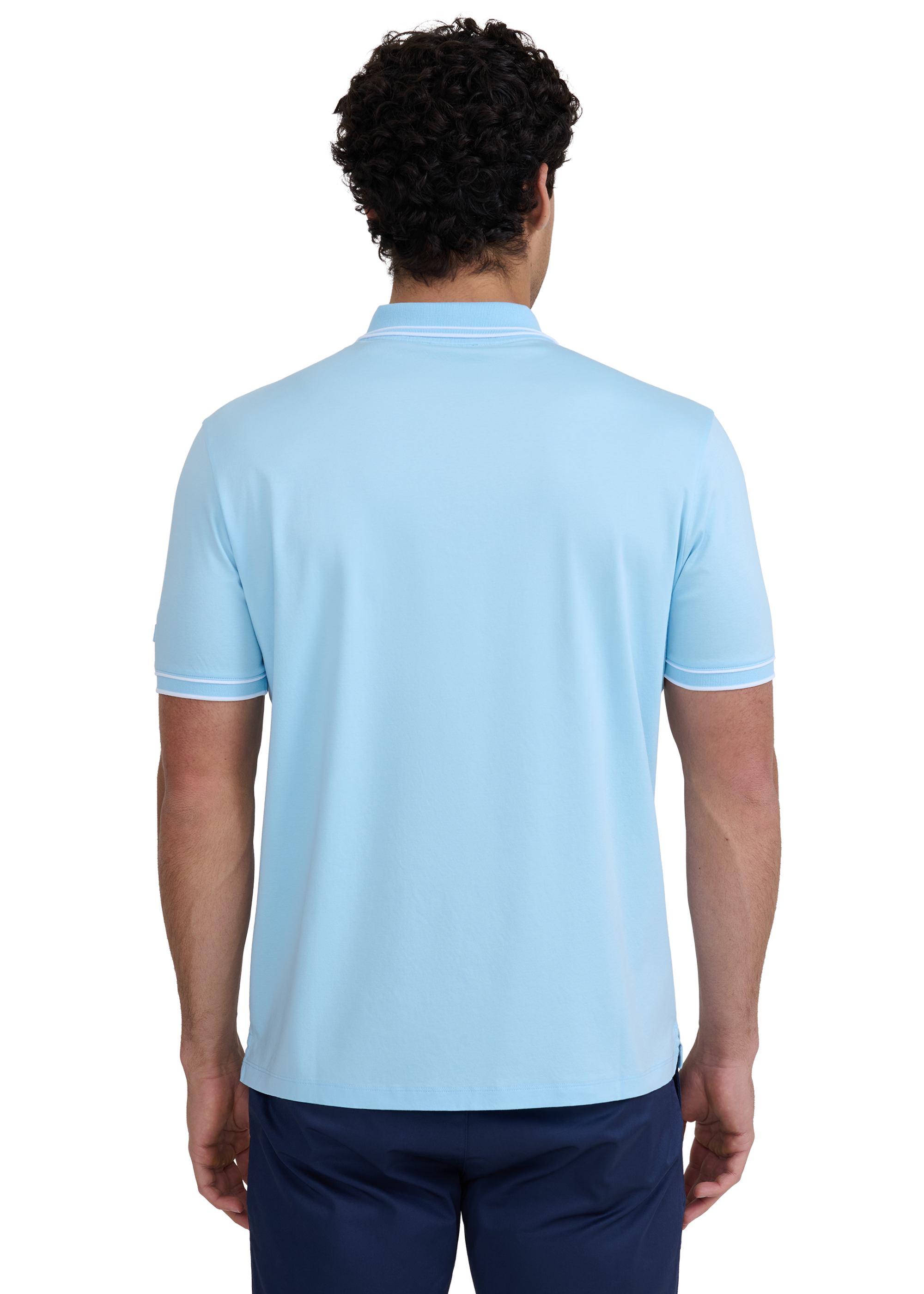 Silicone Zip Polo Shirt - Crystal Blue