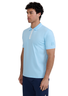 Silicone Zip Polo Shirt - Crystal Blue
