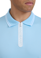 Silicone Zip Polo Shirt - Crystal Blue