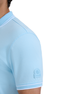 Silicone Zip Polo Shirt - Crystal Blue