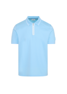 Silicone Zip Polo Shirt - Crystal Blue