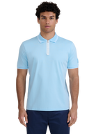 Silicone Zip Polo Shirt - Crystal Blue