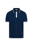 Silicone Zip Polo Shirt - Navy