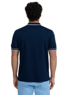 Silicone Zip Polo Shirt - Navy