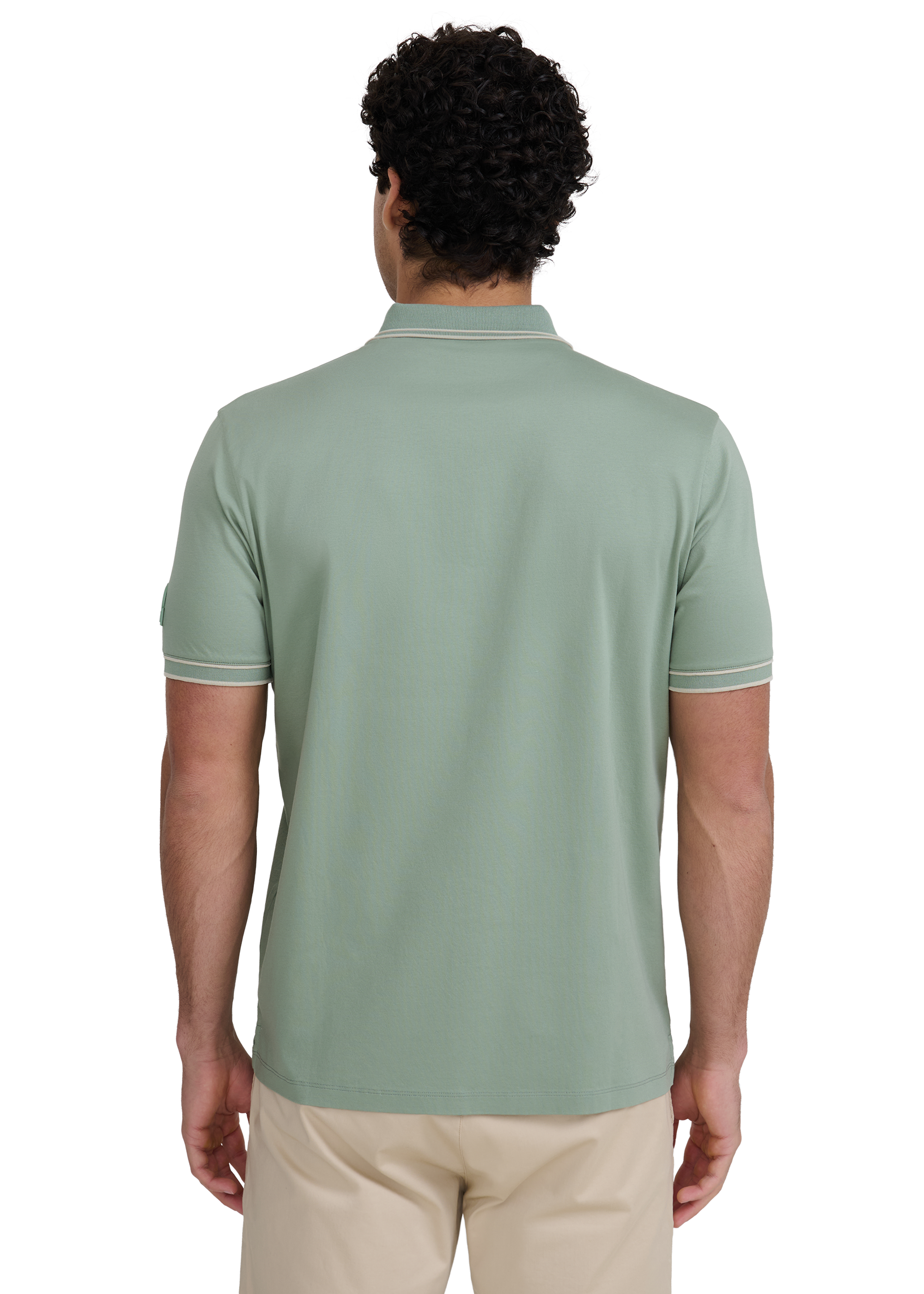 Silicone Zip Polo Shirt - Sage
