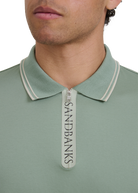 Silicone Zip Polo Shirt - Sage