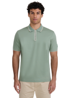 Silicone Zip Polo Shirt - Sage